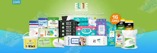 Biokleen Muestras gratuitas Etiqueta privada 100CT Algodón orgánico Biodegradable Higiene de tejidos húmedos Eco